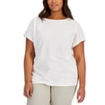 thumbnail image 1 of Karen Scott Plus Size Crochet Trim Top Bright White 2X, 1 of 2