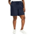 thumbnail image 1 of Karen Scott Plus Size Gemma Cotton Shorts Intrepid Blue 2X, 1 of 1
