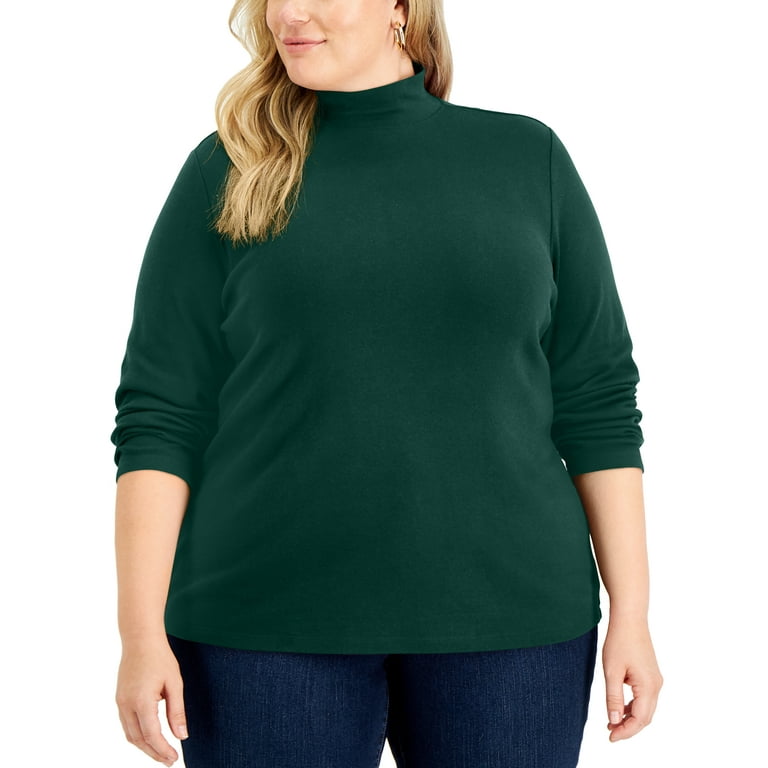 Plus size mock neck top best sale