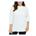 thumbnail image 1 of Karen Scott Plus Size Mock Neck Top Winter White 2X, 1 of 3
