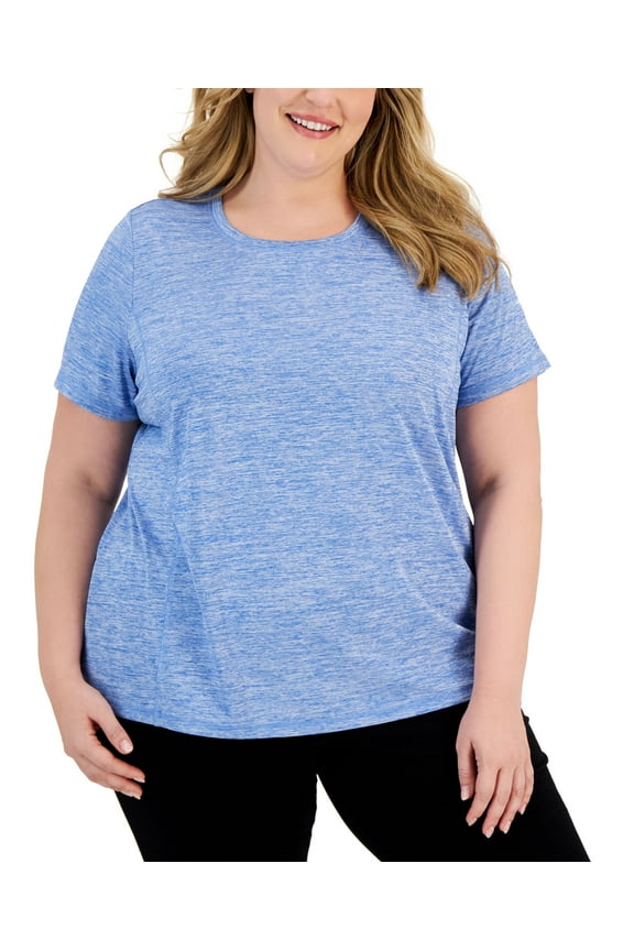 Plus Size Space Dyed T-Shirt Ultramarine 2X