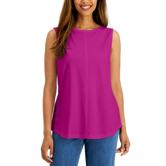 Karen Scott Sleeveless Shell Top Polished Orchid XS