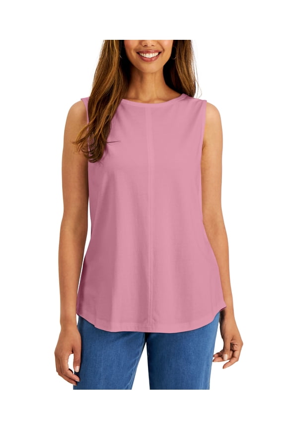 Sleeveless Shell Top Sea Pink 2XL