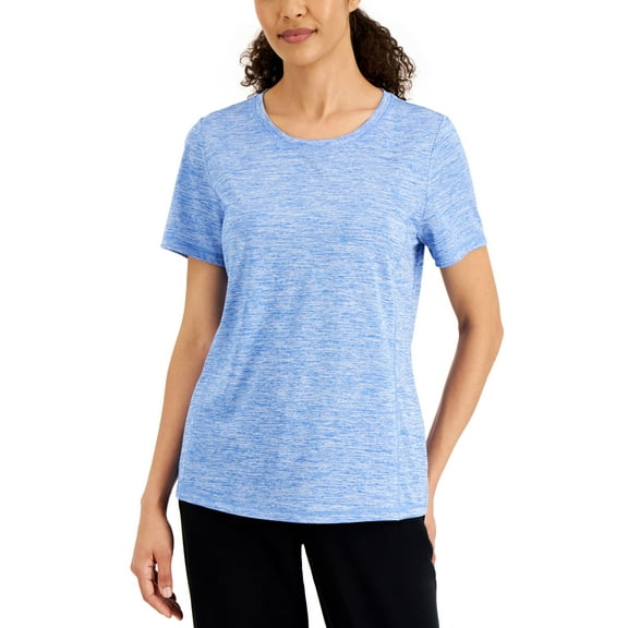 Karen Scott Womens Space Dyed Top Ultramarine XS