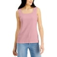 thumbnail image 1 of Karen Scott Square Neck Cotton Tank Top Boca Blush L, 1 of 1