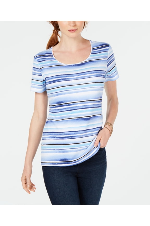 Striped T-Shirt Bright White XS