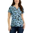 thumbnail image 1 of Karen Scott Sweet Floral Henley Top Intrepid Blue XS, 1 of 1