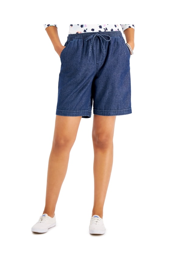 TWILIGHT WASH Women's Cotton Gemma Shorts, US Medium