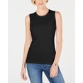 thumbnail image 1 of Karen Scott Textured Crewneck Tank Top Black 2XL, 1 of 1
