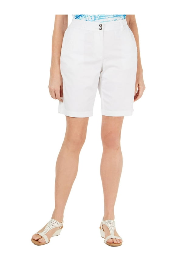 Women's Comfort Waist Woven Shorts Brown Size 12