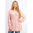 thumbnail image 1 of Karen Scott Women's Cotton Mixed-Stitch Sweater Pink Size XX-Large, 1 of 3