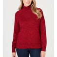 thumbnail image 1 of Karen Scott Women's Cotton Turtleneck Sweater Red Size Petite Medium, 1 of 3