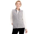 thumbnail image 1 of Karen Scott Women's Fleece Zip Front Vest Gray Size PXL, 1 of 3