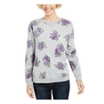 thumbnail image 1 of Karen Scott Women's Floral-Print Sweatshirt Gray Size Medium, 1 of 2
