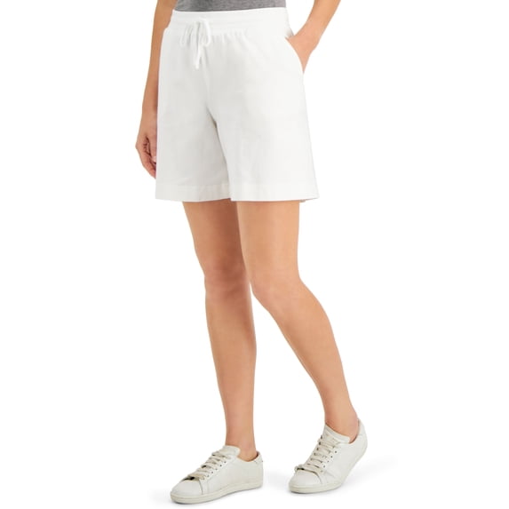 Pull-On Knit Shorts Bright White L