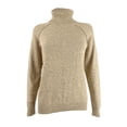 thumbnail image 1 of Karen Scott Women's Petite Cotton Turtleneck Sweater (PXS, Chestnut Marble), 1 of 2