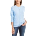 thumbnail image 1 of Karen Scott Women's Petite Luxsoft Button Cardigan Blue Size Petite Small, 1 of 3