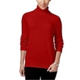 thumbnail image 1 of Karen Scott Women's Petite Luxsoft Turtleneck Sweater Red Size Small, 1 of 3