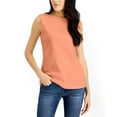 thumbnail image 1 of Karen Scott Women's Sleeveless Cotton Boat-Neck Tank Top Pacific Coral (Pacific Coral, M), 1 of 1