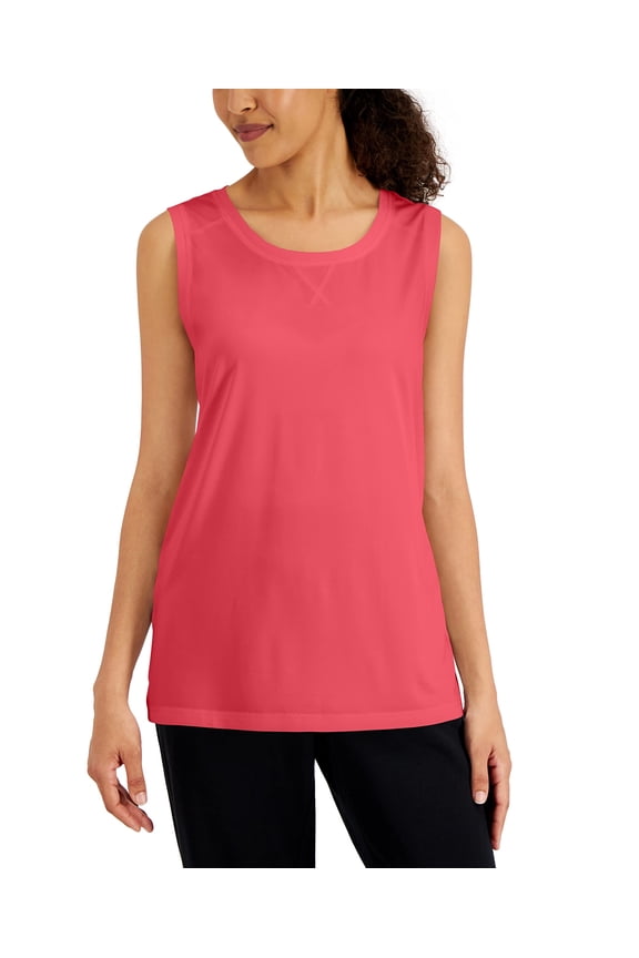 Womens Tunic Tank Top Peony Coral S