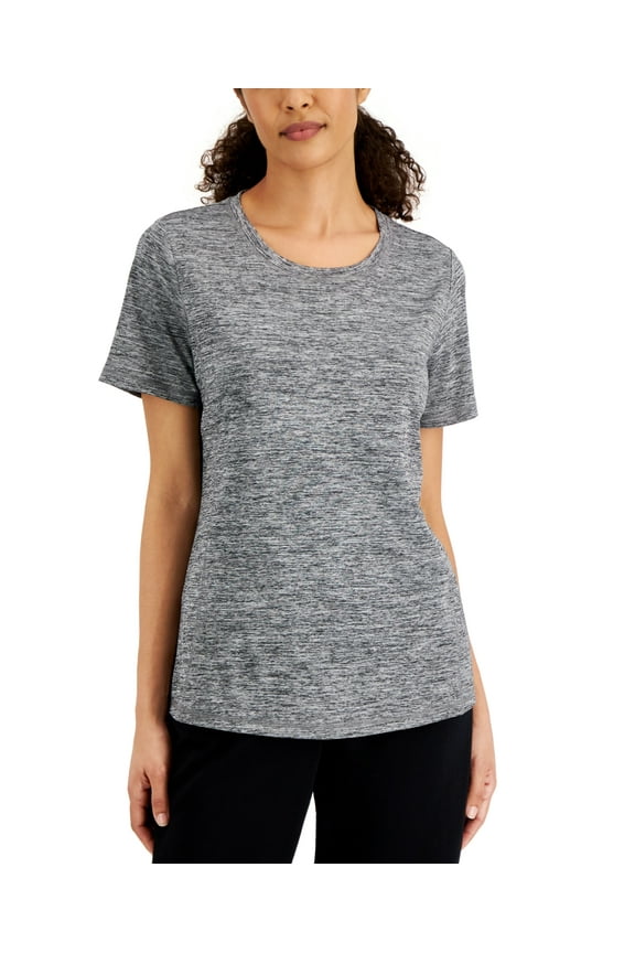 Womens Space Dyed Top Deep Black XL