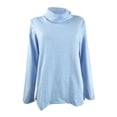 thumbnail image 1 of Karen Scott Women's Sport Cowl-Neck Top (XS, Light Blue Heather), 1 of 2