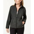 thumbnail image 1 of Karen Scott Women's Sport Zip Up Zeroproof Fleece Jacket Charcoal Size Small, 1 of 3