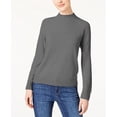 thumbnail image 1 of Karen Scott Women's Zip-Back Mock-Neck Sweater Gray Size 2 Extra Large, 1 of 3