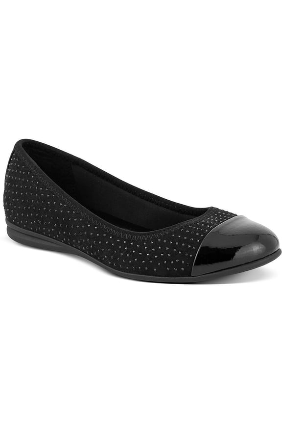 Womens Ambree Rhinestone Toe Cap Slip On Shoes