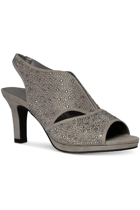 Womens Brilee Embellished Peep Toe Pumps