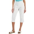 thumbnail image 1 of Karen Scott Womens Comfort Waist Capri Pants Bright White 10, 1 of 1