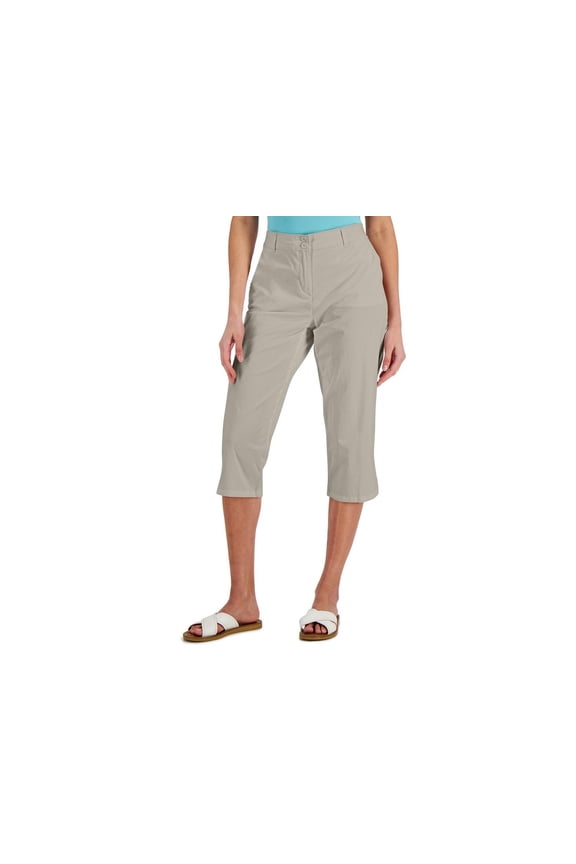 Womens Comfort Waist Capri Pants Stonewall 14