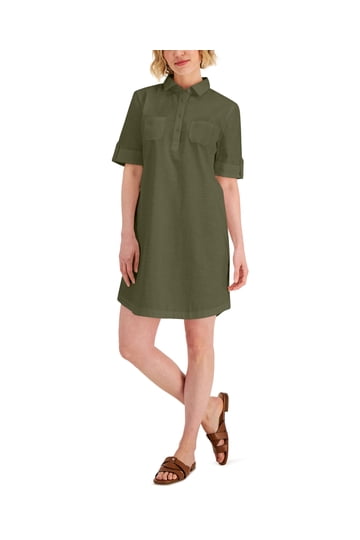 karen scott cotton dresses Karen Scott Womens Dresses | Green
