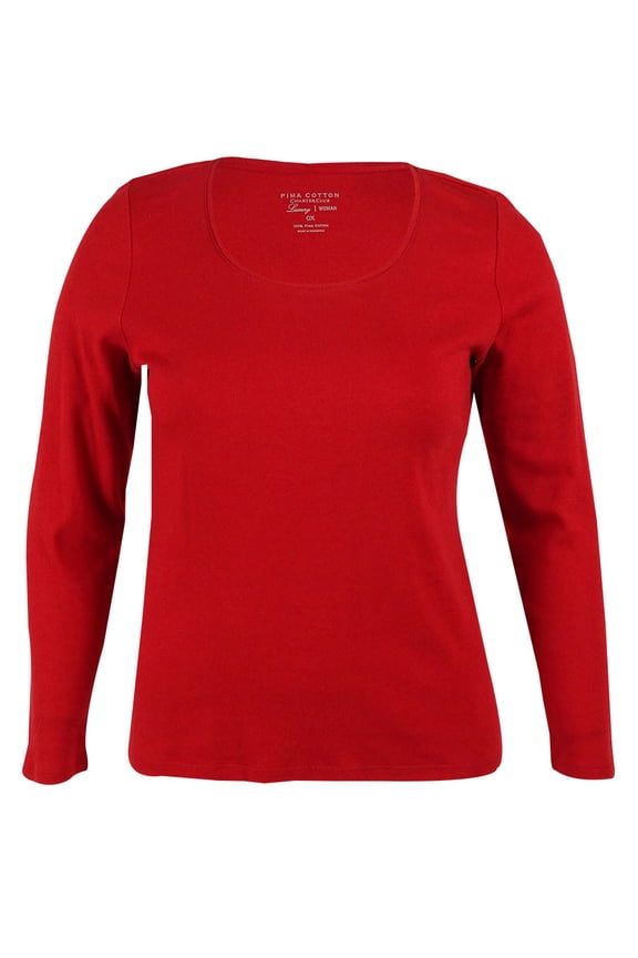 Karen Scott Womens Cotton Lace Up Tunic Green Verde M