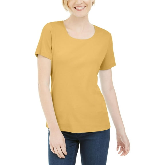 Karen Scott Womens Cotton Tee T-Shirt