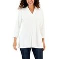 thumbnail image 1 of Karen Scott Womens Cotton Tunic Top Bright White L, 1 of 1