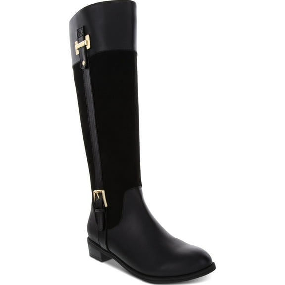 Karen Scott Womens Deliee 2 Faux Leather Knee-High Riding Boots