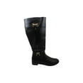 thumbnail image 1 of Karen Scott Womens Deliee2 Leather Almond Toe Knee High, Black PU, Size 8.5, 1 of 6