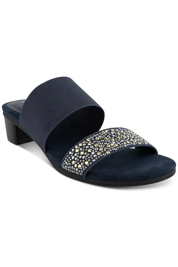 Womens Edeth Embellished Slip-On Slide Sandals