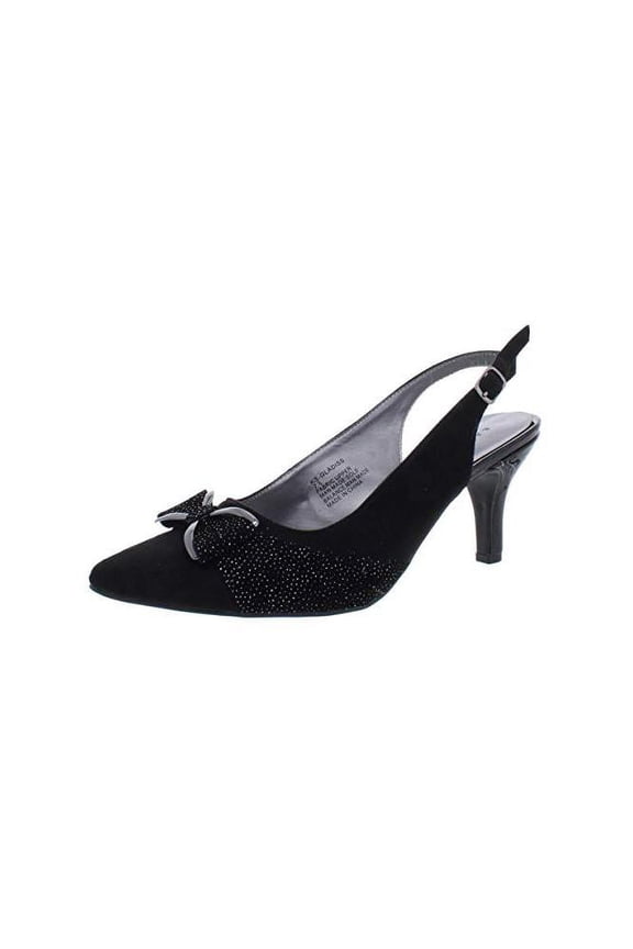 Womens Gladiss Fabric Open Toe SlingBack Classic Pumps