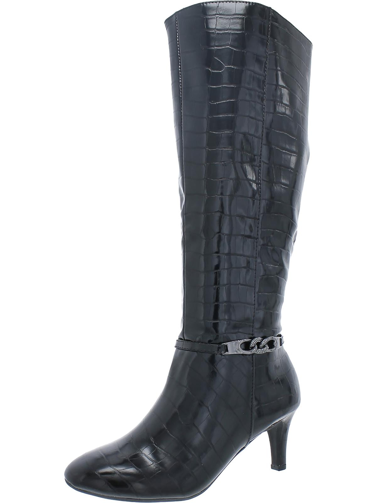 Karen Scott Women's Hanna Tall Dressy Knee-High Boots - Black, Size 7.5 Medium (B,M)
