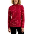 thumbnail image 1 of Karen Scott Womens Holiday Mock Neck Top New Red Amore M, 1 of 1