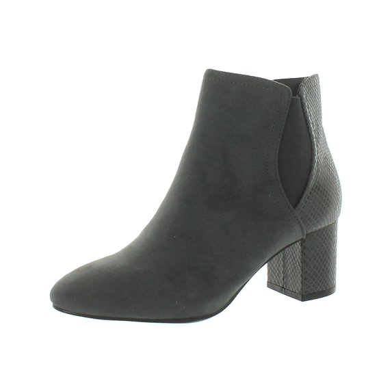 Karen Scott Womens IVYNAAF Comfort Insole Faux Leather Ankle Boots
