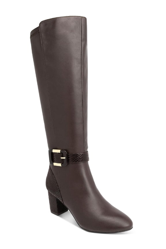 Womens Isabell Faux Leather Tall Knee-High Boots