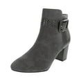 thumbnail image 1 of KAREN SCOTT Womens Gray Scale Pattern Buckle Accent Ivyy Almond Toe Block Heel Zip-Up Booties 5 M, 1 of 3