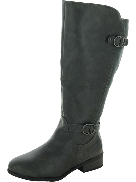 Womens Leandraa Faux Leather Tall Knee-High Boots