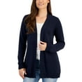 thumbnail image 1 of Karen Scott Womens Open Front Cardigan Intrepid Blue XS, 1 of 1