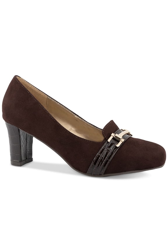 Womens Penzey Faux Suede Square toe Pumps