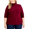 thumbnail image 1 of Karen Scott Womens Plus Cotton Mock Neck Pullover Top, 1 of 1