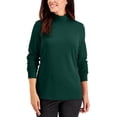 thumbnail image 1 of Karen Scott Womens Plus Cotton Mock Neck Pullover Top, 1 of 2